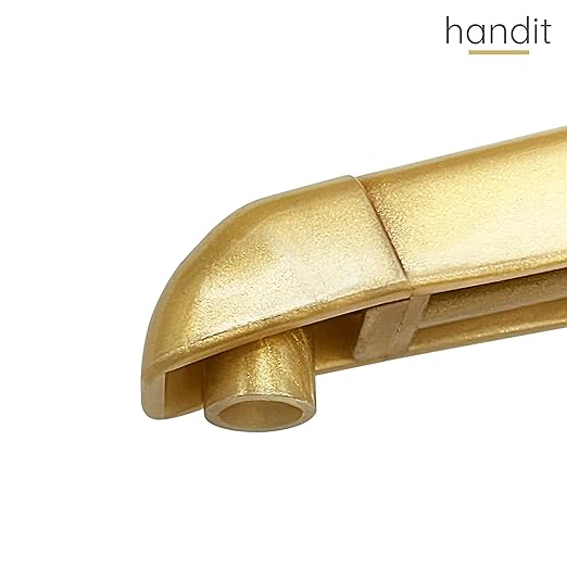 HANDIT - Gold Coffee Syrup Pumps | Fits 25.4oz/750ml Liter Torani, Skinny, Davinci and Monin Plastic 33.8oz Bottles | Does Not Fit Monin 750ml (2 Pack)