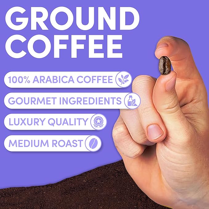 2 lb Highlander Grogg Ground Coffee | Butterscotch Caramel Vanilla Flavored Coffee | Bulk Medium Roast Flavored | Specialty Grade | 32 oz