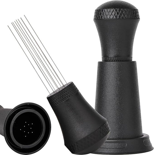 WDT Espresso Distribution Tool Kit, 0.35mm 10 Stainless Steel Needles, One-Piece Molded for Strength and Durability