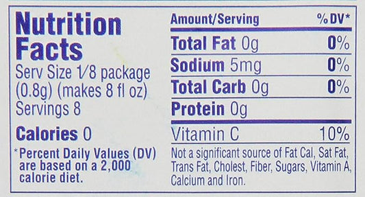 Kool-Aid Unsweetened Blue Raspberry Lemonade Artificially Flavored Powdered Drink Mix, 0.2 Ounce (Pack of 96)