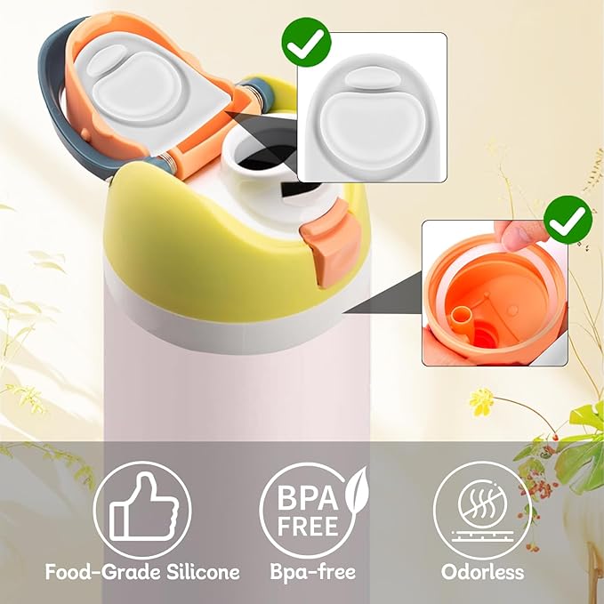 4 Sets Replacement Silicone Stopper and O Ring Gasket Compatible with Owala FreeSip 24oz 32oz,Water Bottle Lid Insert Cap Rubber Seal Parts for Owala 16/19/24/32/40oz Mouthpiece Piece Accessories