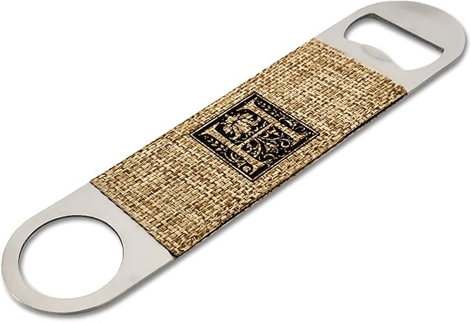 Smile Art Design Family Monogram Custom Bottle Opener Holder Burlap Material Family Name Personalized Prints Personalized Gifts House Warming Wedding Gift Rustic Decor Style7