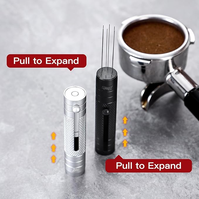 WDT Espresso Distribution Tool - Bincoo Espresso Stirrer Tool For Barista, espresso wdt tool with espresso stirrer (Silver)