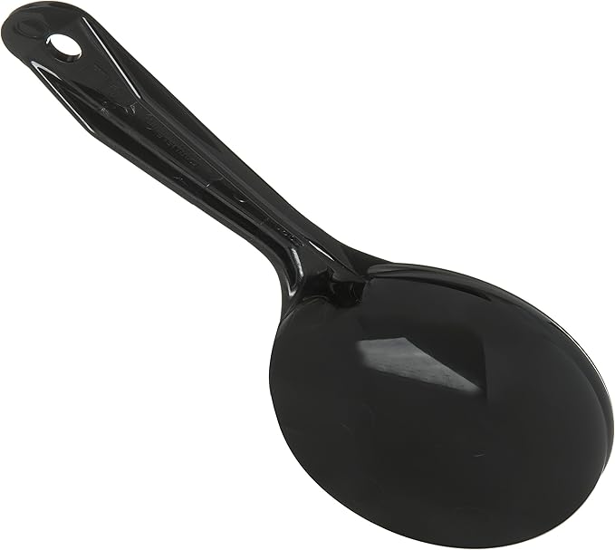 Carlisle FoodService Products 493003 Measure Miser Solid Short Handle Measuring Spoon, 6 Ounces, Black (Pack of 12)