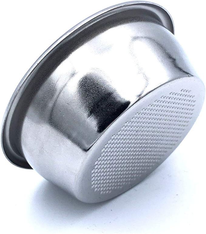 54mm 2 Cup Single Wall Filter Basket - Non-Pressurized Stainless Steel, Metal Portafilter Container - Reusable, Washable - Compatible with Breville Espresso Machines - 18/20g (Single Wall - 2 Cup)