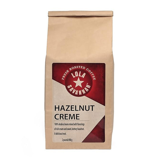 Lola Savannah Hazelnut Crème Whole Bean Caffeinated Coffee, 2lb