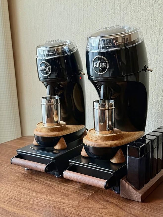 Normcore Espresso Knock Box, Under Grinder Knock-out Drawer with Walnut Wood Hand, Shock Absorbing Removable Knock Bar and Non-Slip Base, 304 Stainless Steel, Size: M