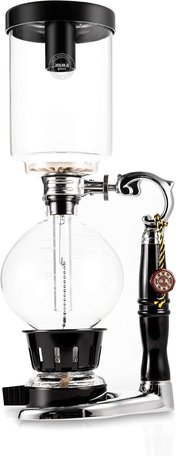 Yama Glass 5 Cup Tabletop Siphon (Syphon) (Alcohol Burner), 20-Ounce, Clear