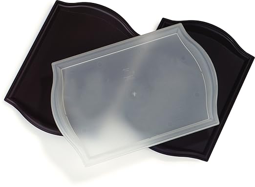 Carlisle FoodService Products 1217BT03 Bistro Plastic Café Tray, 12" X 17", Black (Pack of 3)