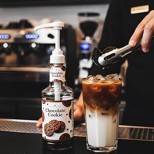 Ferrochef 10 Pcs Coffee Syrup Pumps with Tip Covers, Compatible with Monin 750ml Glass Bottles, 1/4 oz Dispensing Pump for Coffee Bar, Latte, Cocktail, Drink Flavoring (White)
