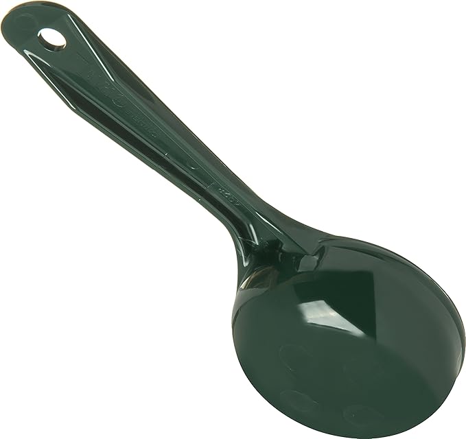 Carlisle FoodService Products Measure Miser Solid Measuring Spoon with Short Handle, 4 Ounces, Green (Pack of 12)