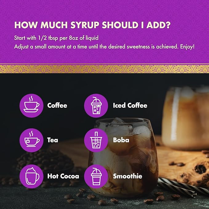 ChocZero Sugar Free Lavender Flavoring Syrup – Keto Friendly, Low Calorie & No Sugar Alcohols – 25.4 Fl Oz