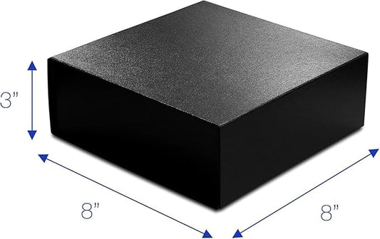 CECOBOX - Gift Boxes with Lids for Presents 8"x8"x3.1" - Matte, Collapsible Magnetic Closure Gift Box - Groomsmen & Bridesmaid Proposal Boxes, Wedding, PR, Birthdays, Holidays (Black Leatherette)
