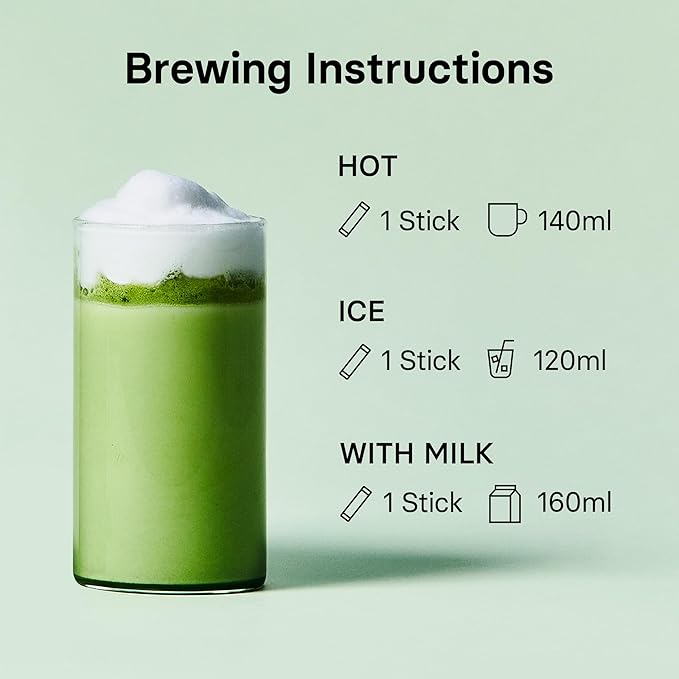 OSULLOC Jeju Matcha Milk Tea (7oz X 10 Packets), Easy on-the-go Stick type Powder Blended tea, Deep flavored matcha & creamy milk