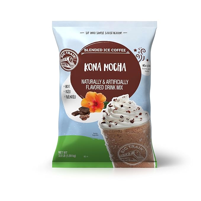 Big Train Kona Mocha Blended Ice Coffee Beverage Mix, 3.5 Pound (Pack of 1)