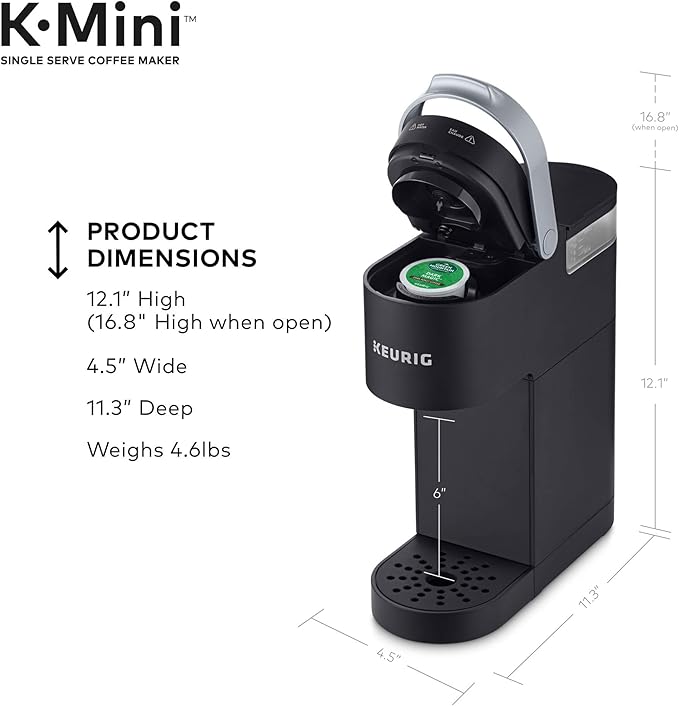 Keurig K-Mini Single Serve Coffee Maker with Donut Shop Coffee Pods, 32 count