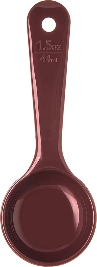 Carlisle FoodService Products Measure Miser Solid Measuring Spoon with Short Handle, 1.5 Ounces, Brown (Pack of 12)