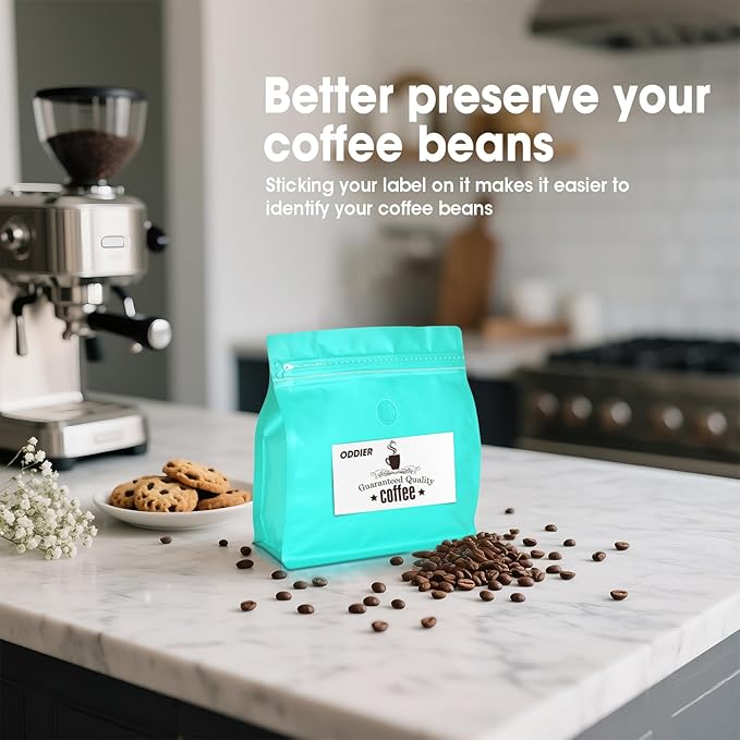 50 Count 16oz Coffee Bags with Valve,1lb Vented Coffee Beans Packaging Bags High Barrier Aluminumed Foil Flat Bottom Heat Sealed Side Zipper Resealable Storage Bag for Home or Business（Blue）