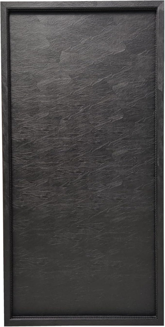 40 x 20 inches High-End Light Luxury Leather Rectangle Oversized Service Tray for Ottoman Tray, Coffee, Food, Family Dinner, Picnic, Party Essentials (Black, 40 x 20 inch)
