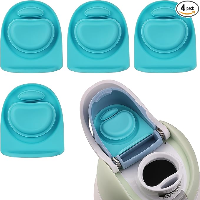 Joshey 4 Pack Rubber Seal Replacement Stopper, Compatible with Owala Freesip 24 oz 32 oz Bottle Spout Lid-Silicone Gasket Replacement Parts (Blue)