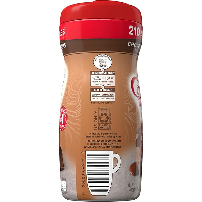 Coffee-mate Nestle Coffee Creamer Creamy Chocolate, 10.2 Ounce (Pack of 1), 11001398