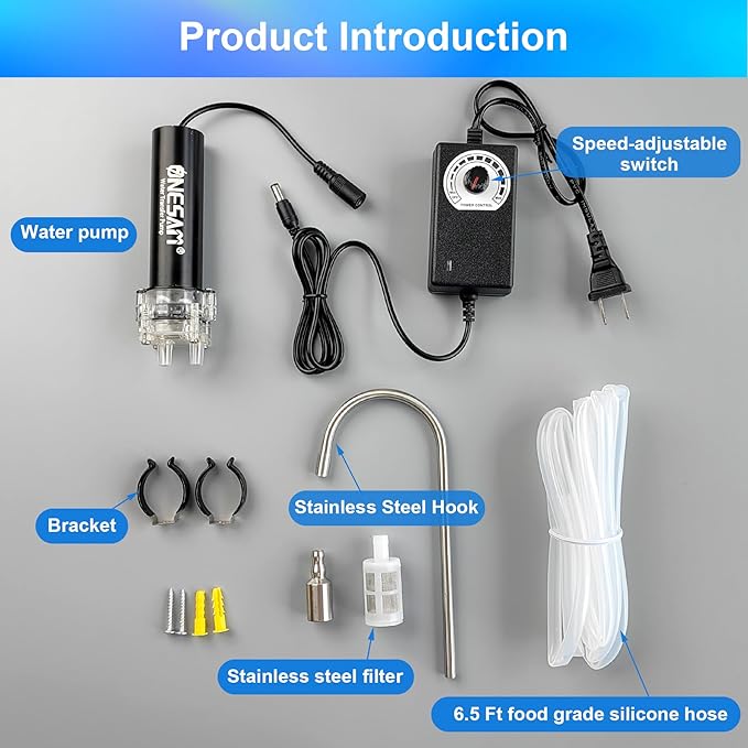 Food Grade Electric Water Transfer Pump Siphon Self-Priming Small Water Pump 110-240V 2L/Min Adjustable Flow for Home Brew Wine, Beer, Kombucha, Ice Maker, Bottled Water, Coffee, Cooking, Aquariums