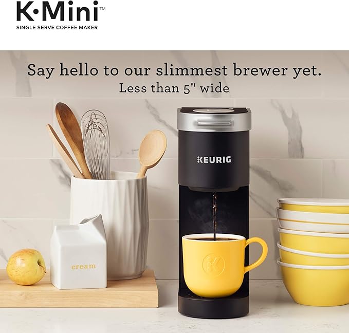 Keurig K-Mini Single Serve Coffee Maker with Donut Shop Coffee Pods, 32 count