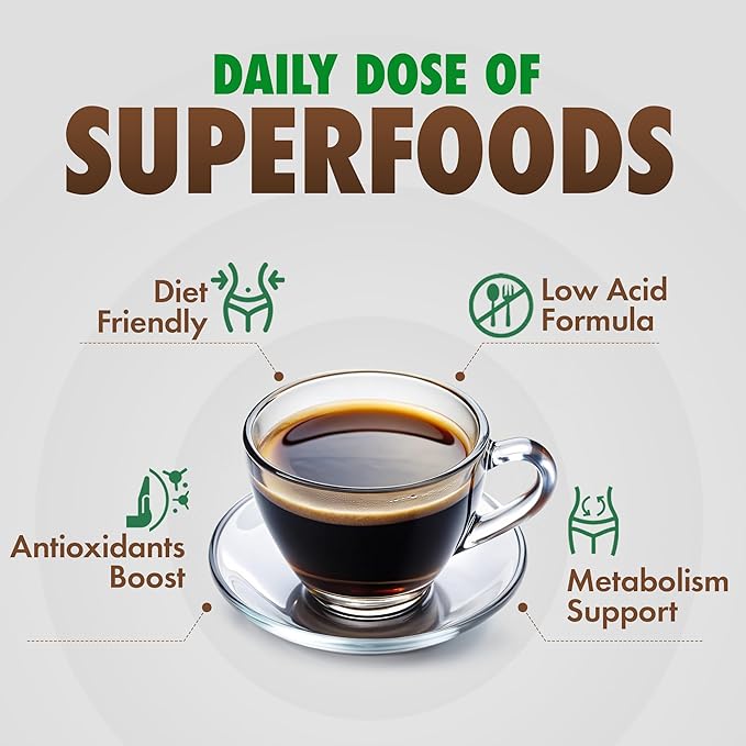 SOLLO Organic Slim Coffee Pods, Medium Roast, Low Acid, Diet-Support, Slim, Single Serve Pods, Compatible With 2.0 K-Cup Keurig Brewers, 24 K Cup