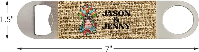 Smile Art Design Couple Names Custom Bottle Opener Burlap Material Home Design Personalized Prints Personalized Gifts House Warming Wedding Rustic Decor Style10