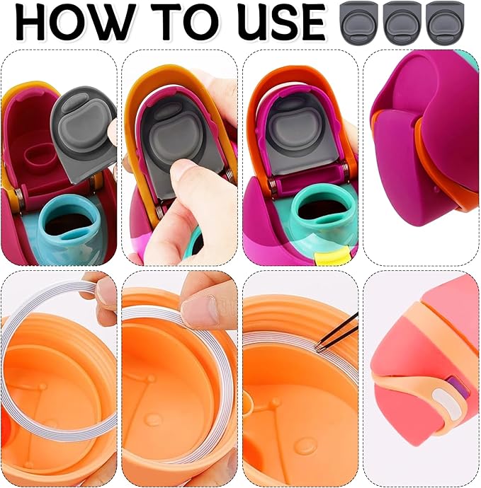 3 Sets Replacement Seal Stopper and O Ring Gasket Compatible with Owala FreeSip 24oz 32oz,Water Bottle Lid Insert Cap Rubber Seal Parts for Owala 16/19/24/32/40oz Mouth Piece Accessories Z3K1