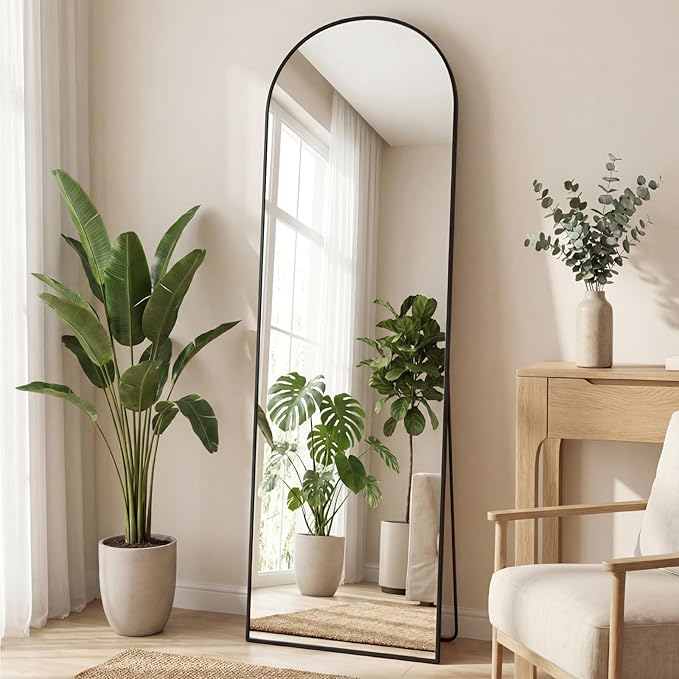 NEWBULIG Full Length Mirror, Upgraded Body Wall Mirrors with Shatter-Proof Glass, Floor Standing Mirror, Home Wall Decor