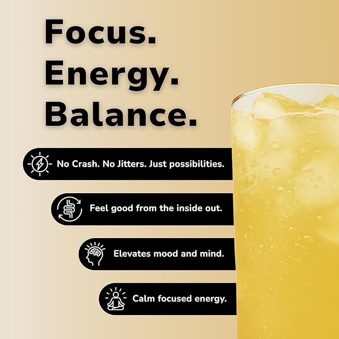MycoMate Lifted Lemonade Instant Yerba Mate Powder with 4 Functional Mushrooms, Collagen & Adaptogens Clean Energy Drink Mix for Focus, Gut Health & Immunity No Sugar 30 Servings