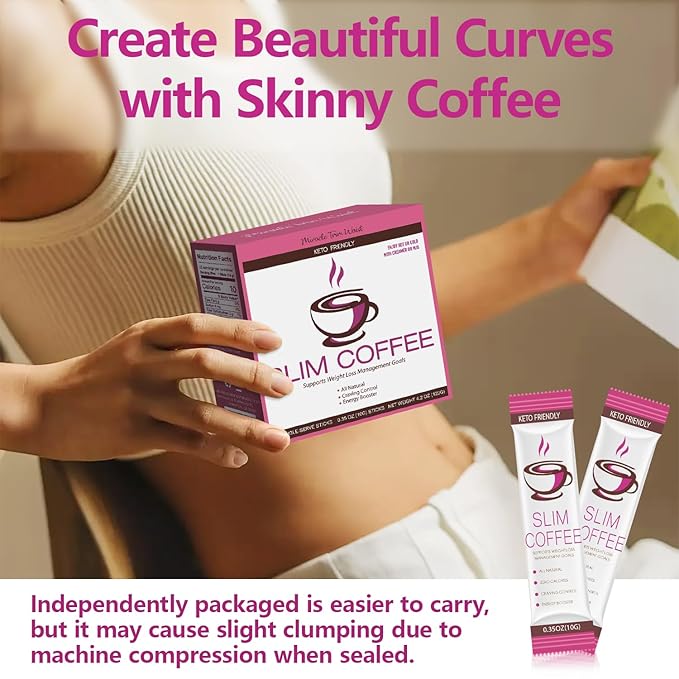Skinny Coffee Green Coffee Bean Extract Powder | USTAR Slim Coffee with 12 Natural Health Blends Gluten-Free Instant Coffee for Energy & Metabolism, 360g (36 Sticks)