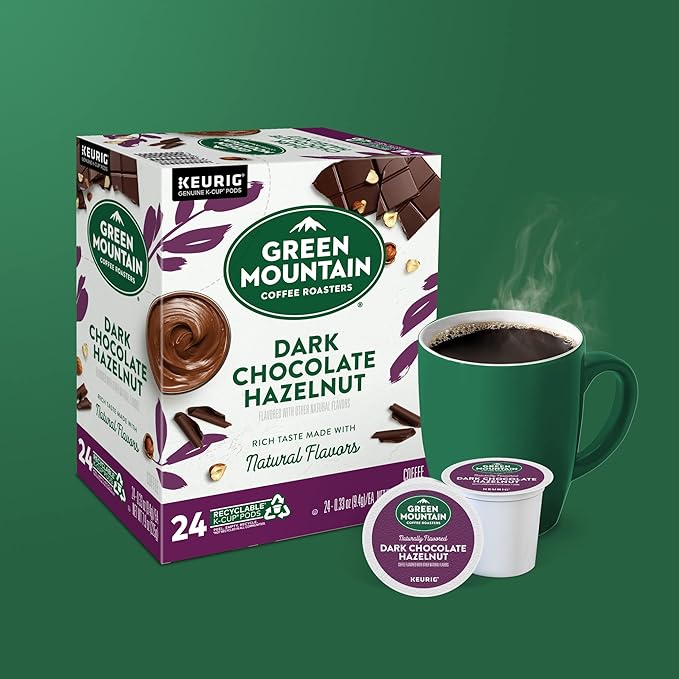 Green Mountain Coffee Roasters Dark Chocolate Hazelnut Coffee, Keurig Single Serve K-Cup Pods, 96 Count