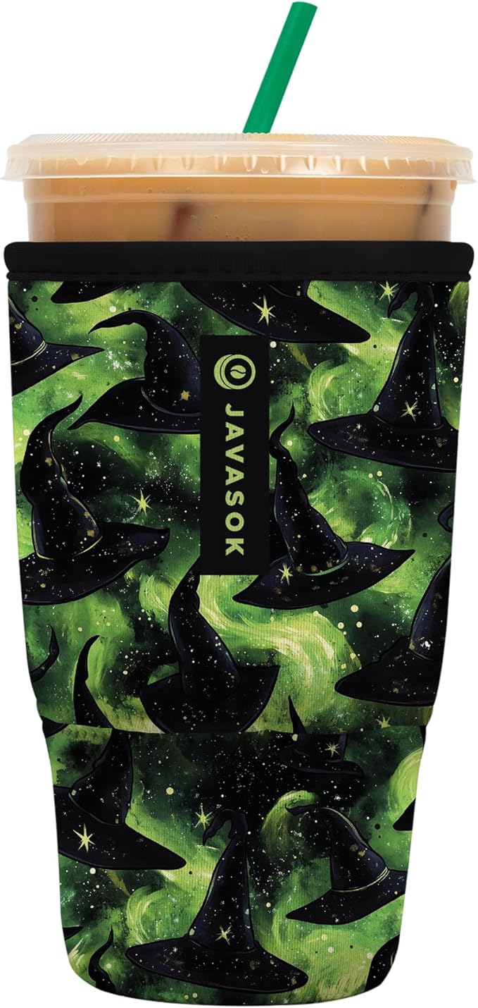 Sok It JavaSok Iced Coffee & Cold Soda Insulated Neoprene Cup Sleeve (Born to Fly, Large: 30-32oz)