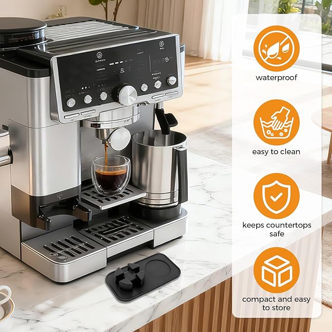 Non-Slip Tamping Mat for Ninja Luxe Cafe Espresso Machine ES601/ES701, Food-Grade Silicone Pad, Accessories for Ninja Luxe Cafe