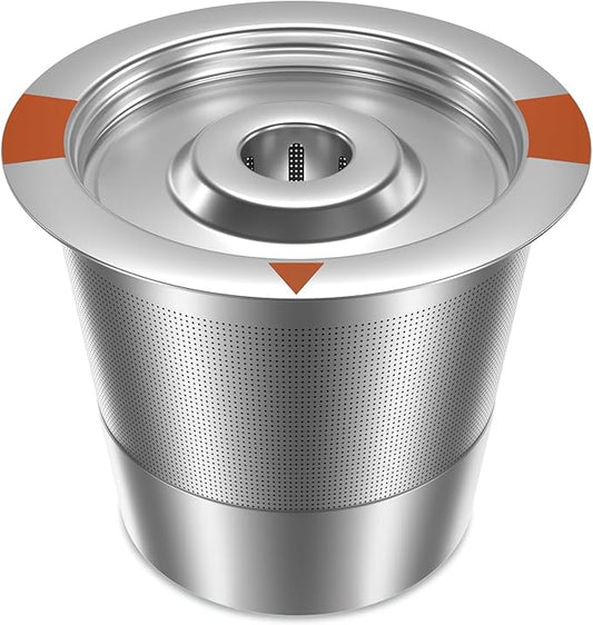Reusable K Cups Coffee Pods for Keurig: Full Stainless Steel Refillable K Cups Coffee Filter Compatible 1.0 and 2.0 Coffee Makers-brewers (1Pack)