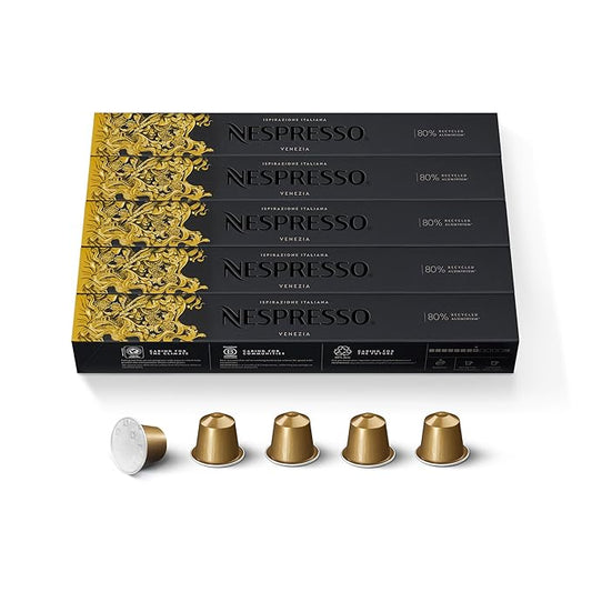 Nespresso Capsules Original, Ispirazione Venezia, Medium Roast Coffee Pods, 50-Count Espresso Coffee Pods