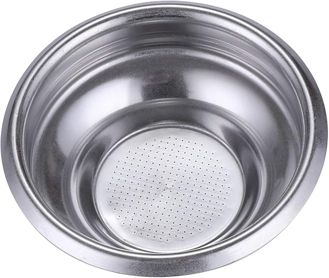 E-61 58mm Precision Filter Ridged Basket Stainless Steel Portafilter Basket Espresso Basket Compatible 58mm Portafilter Filter Basket 1 Cup Coffee Basket Replacement 58mm-1