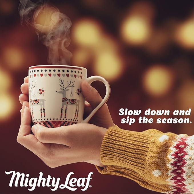 Mighty Leaf Organic Tea Sampler – 40 Count Silken Tea Bags – 8 Assorted Flavors: Tropical Green, Chamomile Citrus, Earl Grey, Vanilla Bean, White Orchard, Breakfast, Spring Jasmine, African Nectar – Premium Tea Gift Box