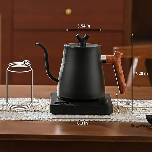 Water Kettle Electric,Gooseneck Electric Kettle with 50pcs Coffee Filter,±1℉ Temperature Control, Fast Heating, Stainless Steel Interior, Ideal for Precise Pour-Over Coffee and Tea
