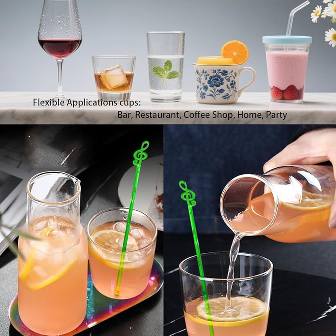 50 Pcs 6.5" Extra-Long Plastic Cocktail Swizzle Sticks, Unique Tropical Design Drink Stirrers Reusable Novelty Swizzle Sticks for Cocktails, Juices, and Party Beverages