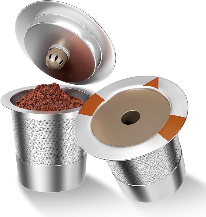Reusable K Cups and Coffee Pods for Keurig 1.0 & 2.0 Coffee Maker Stainless Steel Coffee Filter(2 pack)