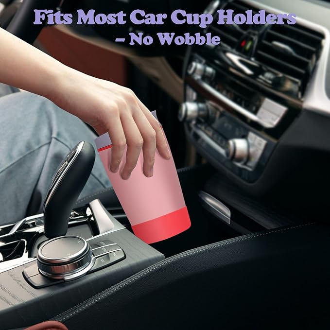 2pcs Silicone Boot for Owala SmoothSip Slider Coffee Tumbler 20oz 12oz, Anti-Slip Sleeve for Travel Coffee Mug, Protective Accessories for Owala BPA Free (Summer Harvest Red)