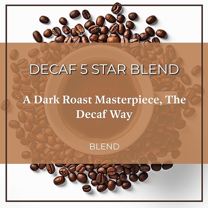 San Diego Coffee 5 Star Blend DECAF, Dark Roast, Ground Coffee, 16-Ounce Bags (Pack of 2) Café descafeinado molido tostado