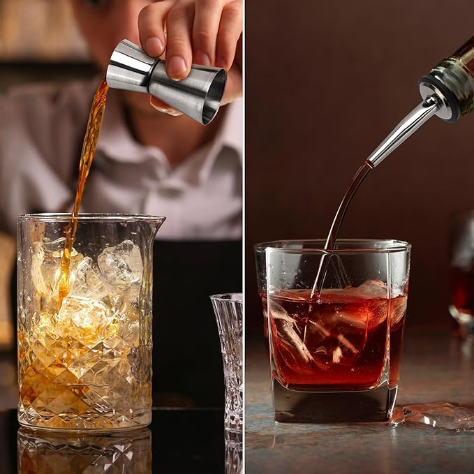 5 Pack Muddler for Cocktails Set - 304 Stainless Steel Cocktail Muddlers Versatile Cocktail Spoon, 2 Pcs Wine Pourer