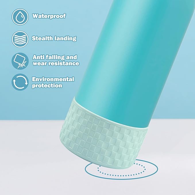 HEYSKAY 2PCS Silicone Boot for Owala Flask Water Bottle Anti-Slip Protective Sleeve for Owala Twist,FreeSip and Flip Stainless Steel Water Bottle BPA-Free Boot Bottom Base