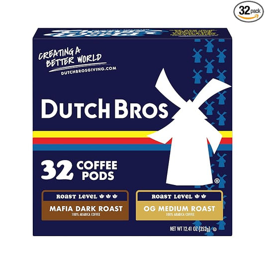 Dutch Bros® Unflavored Coffee Variety Pack, 32 Count, Single Serve Coffee Pods for Keurig K-Cup Brewers