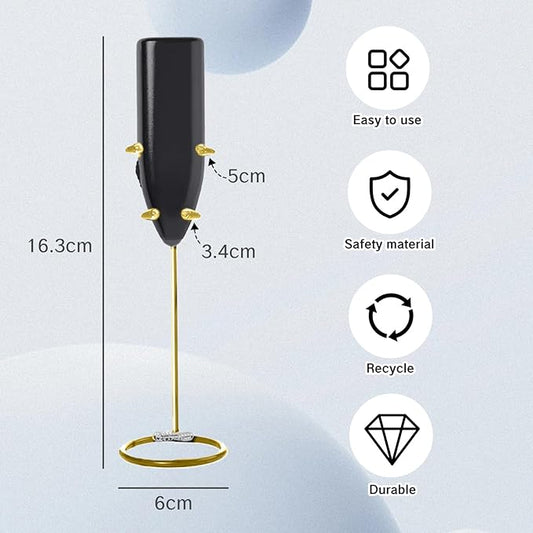 Frother Stand Kitchen Milk For Coffee Stainless Steel Stand Fits for Multiple Types of Coffee Frothers - Heavy Duty Stand Ideal(Gold)