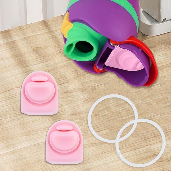2 Sets Replacement Stopper and O Ring Gasket Compatible with Owala FreeSip 24oz 32oz,Water Bottle Lid Insert Cap Silicone Seal Parts for Owala 16/19/24/32/40oz Mouthpiece Accessories